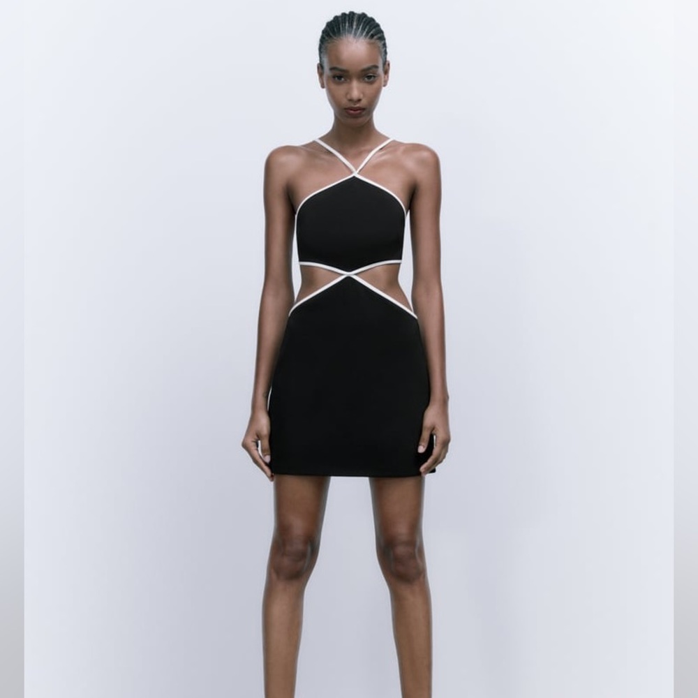 Zara Cut Out Halter Dress NWT